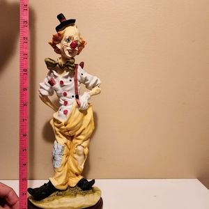 Vintage Lowery's of London Hobo Clown With Stick Ceramic Statute 13.5 Inch